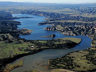 Lake Cachuma Reservoir in Santa Barbara County, California