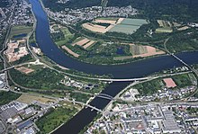 Confluence of Saar and Moselle in Konz