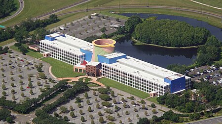 Aerial photo of the Team Disney building