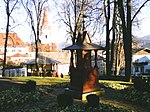 Bandstand and weather house in the spa gardens