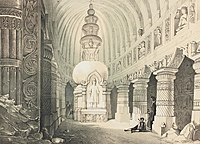 Ajanta by Fergusson, cave 19.jpg