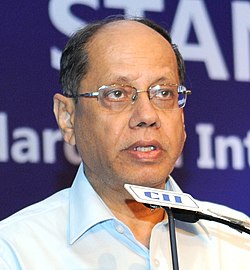 Ajit Seth delivering the valedictory address at the closing session of the Standards Conclave 2015 on "Role of Standards in International Trade Challenges, Opportunities & Issues" (cropped).jpg