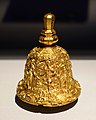Alchemical table bell of Rudolf II, Holy Roman Emperor, by Hans Bulla, Prague, c. 1600, gilded metal alloy (electrum), iron - Metropolitan Museum of Art - New York City - DSC07004.jpg