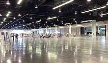 Exhibit Hall A serving as a COVID-19 vaccination site, May 2021 Anaheim convention center covid site.jpg