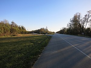 Intersection of FM 521 and County 44 (at left) was once an important railroad intersection.