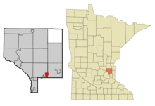 Anoka Cnty Minnesota Incorporated and Unincorporated areas CirclePines Highlighted copy.png