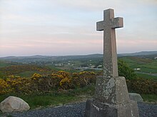 The cross and a panoramic view of Termon Antearmanncross.JPG