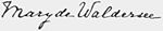 Appletons'ın Waldersee Mary signature.jpg