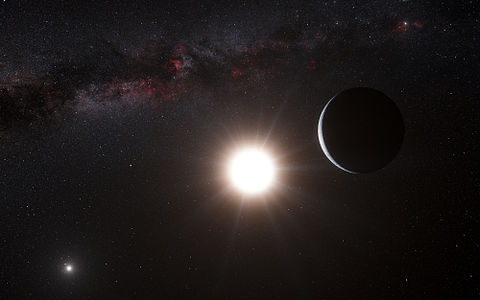 Artist’s impression of the planet around Alpha Centauri B