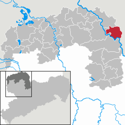 Läget för kommunen Arzberg i Landkreis Nordsachsen