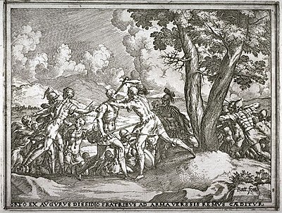 Augurs, Resort to Arms and Remus is Killed, pl.8 from the series The Story of Romulus and Remus.jpg