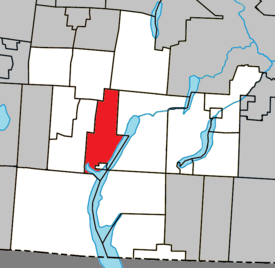 Location within Memphrémagog Regional County Municipality.