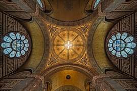 Bad Homburg, Erlöserkirche, ceiling of the crossing