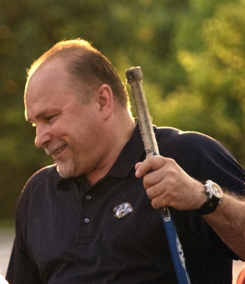 Trotz during his tenure as head coach of the Nashville Predators in 2009.