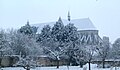 La basilique sous la neige.