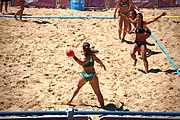 Deutsch: Beachhandball bei den Olympischen Jugendspielen 2018; Tag 4, 10. Oktober 2018; Mädchen, Vorrunde, Gruppe A - Ungarn-Chinese Taipei (Taiwan) 2:0 English: Beach handball at the 2018 Summer Youth Olympics at 10 October 2018 – Girls Preliminary Round Group A‎ – Hungary-Chinese Taipei 2:0