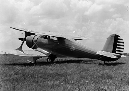 Beechcraft Model D17S was designated YC-43 by the US Army Air Corps and used as liaison aircraft for the US Air Attachés in London, Paris and Rome