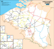 Map of the Belgian railway network in 1870 Belgian railways in 1870.png