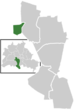 Lage des Ortsteil Friedenau im Bezirk Tempelhof-Schöneberg
