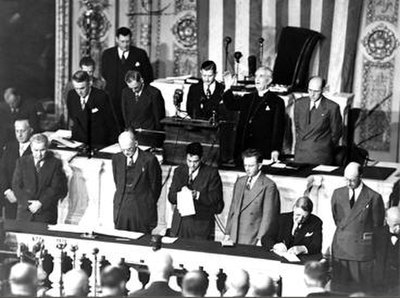 House Chaplain Bernard Braskamp delivering the opening prayer for the 80th Congress, 1947