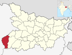 Bihar district location map Kaimur.svg