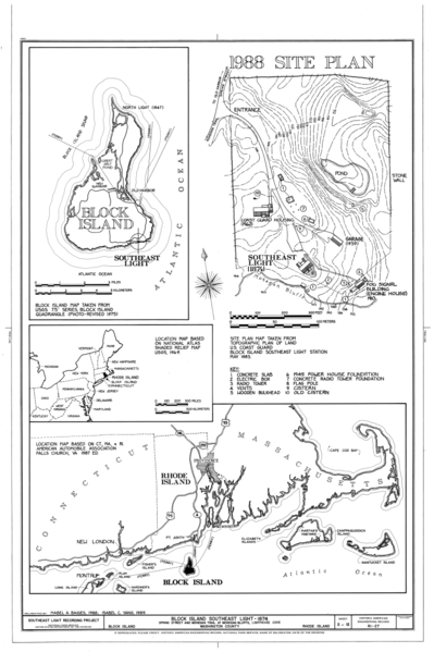 File:Block Island Southeast Light, Spring Street and Mohegan Trail at Mohegan Bluffs, New Shoreham, Washington County, RI HAER RI,5-NESH,1- (sheet 2 of 12).png