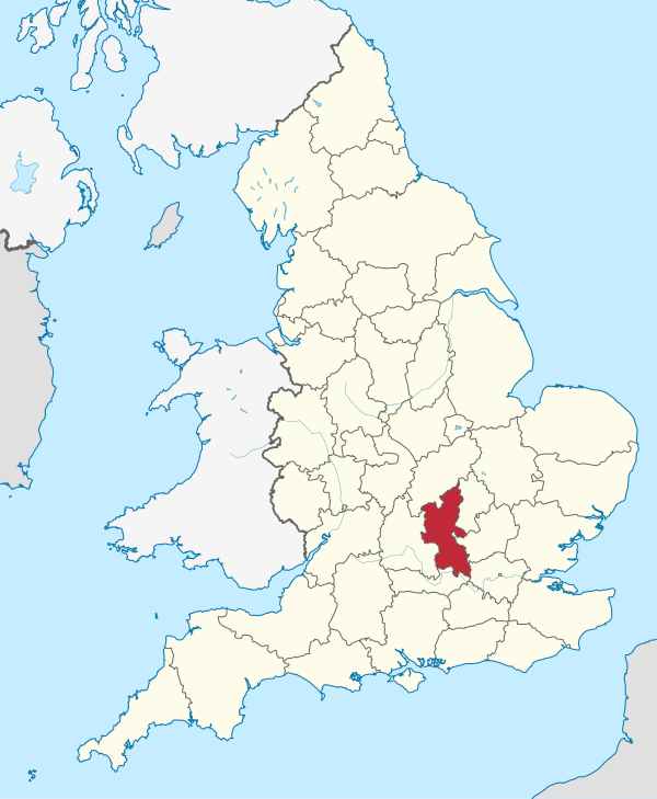 Buckinghamshire (ceremonial county) in England.svg