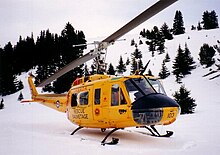 A Canadian CH-118 with 417 Squadron in the Rocky Mountains of British Columbia, January 1992 CH-118103Huey02.JPG