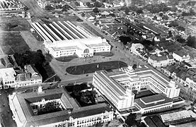 Aerial view of Stationsplein in 1930s.