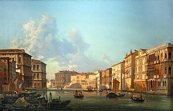   219 Il Canal Grande verso Ca' Pesaro - Ippolito Caffi