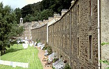 Housing for workers at New Lanark Caithness Row, New Lanark - geograph.org.uk - 1417637.jpg