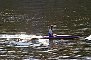 Deutsch: Kanusport bei den Olympischen Jugendspielen 2018; Tag 10, 16. Oktober 2018; Finalrennen Mädchen Einer-Canadier-Slalom: Doriane Delassus (Frankreich) - Zola Lewandowski (Deutschland) English: Canoeing at the 2018 Summer Youth Olympics at 16 October 2018 – Girls' C1 slalom Gold Medal Race: Doriane Delassus (France) - Zola Lewandowski (Germany)