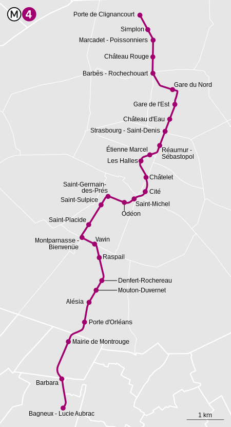 Carte Métro Paris Ligne 4 (2022-01).svg