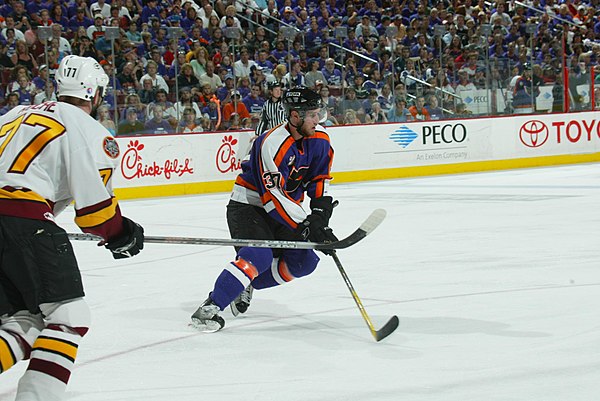 Carter with the Phantoms during the 2005 Calder Cup Finals