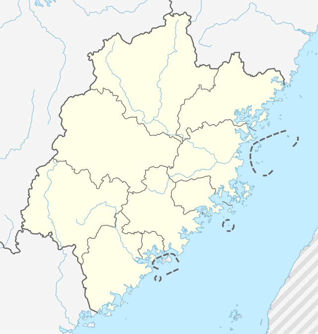 Наньпін. Карта розташування: Фуцзянь
