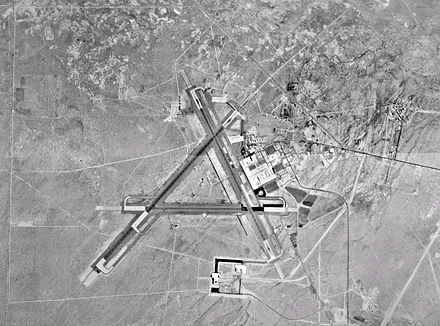 Triangular runway pattern at Armitage Field, Naval Air Weapons Station China Lake
