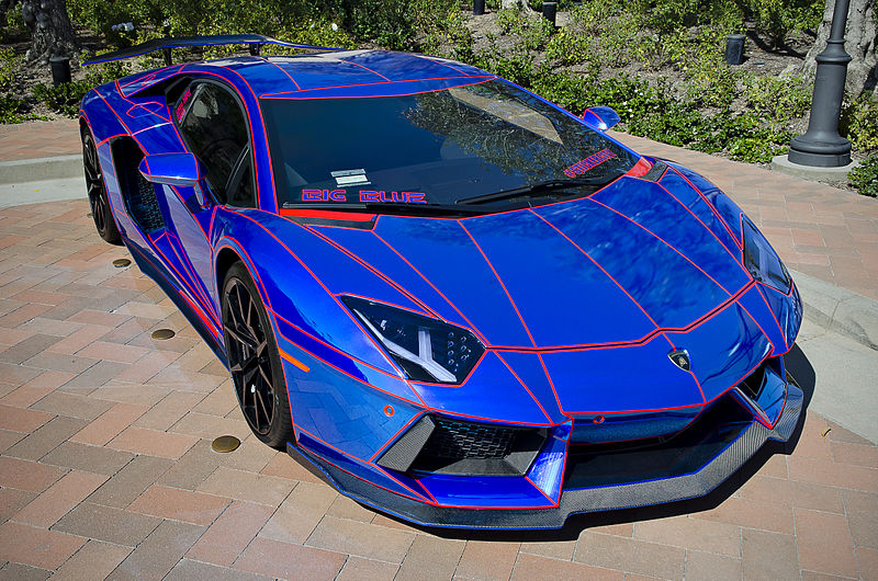 File:Chrome Blue Lamborghini Aventador AKA Big Blue (14056307182).jpg