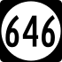 State Route 646 маркер