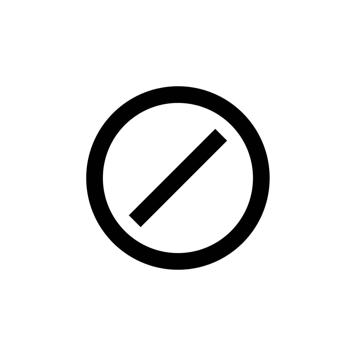 ⊘ - Circled Division Slash or Ban, Unicode Number: U+2298 📖 Symbol Meaning  ✂ Copy & 📋 Paste (◕‿◕) SYMBL