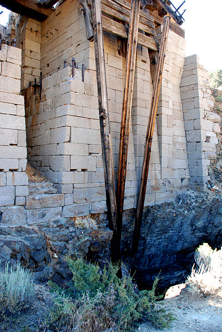 Remains of the Combination Shaft, 2011. The Combination Shaft, located near Virginia City, began in 1875 when the mine owners combined their efforts to sink a shaft to explore the Comstock Lode at a greater depth. The Combination was the deepest shaft ever sunk on the Comstock, reaching a depth of 3,250 feet (990 m). It was used until 1886.
