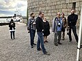 The group starting its tour of Vaxholm Fortress