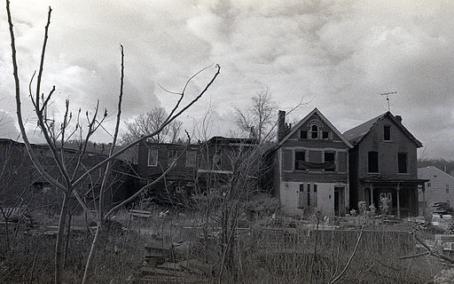 Condemned houses in Braddock, Pennsylvania