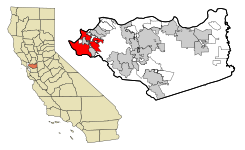 Ubicación en Contra Costa y California