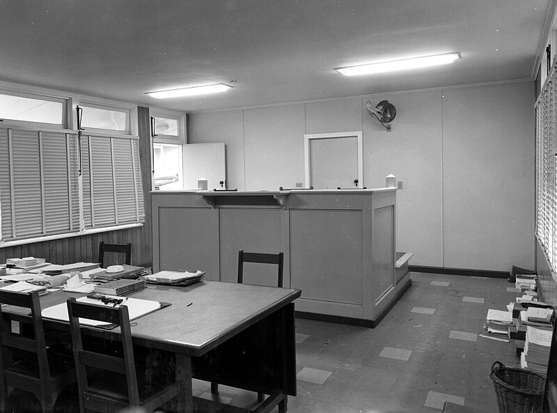 File:Court House and Police Station interior, Sarina, May 1963.jpg