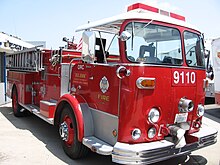 Crown Firecoach 9110 of Orange County Fire Authority (retired) Crown Coach Corporation Firecoaches.jpg