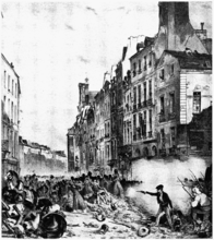 Combat de la rue Saint-Antoine durant les Trois Glorieuses..