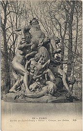Jules Dalou: Triomphe de Silène, bronzová socha, Jardin du Luxembourg, Paríž, 1897