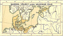 Danish realm under King Valdemar II Danska valdet under valdemar sejr.jpg