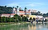 The Passau Cathedral seen from the "Fünferlsteg" .JPG