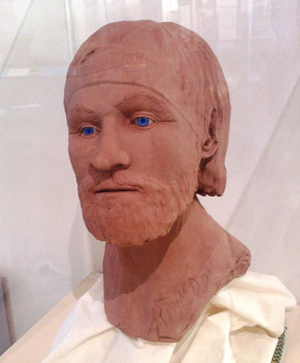 A reconstruction of a Viking from Repton in Mercia. This model is now in Derby Museum.